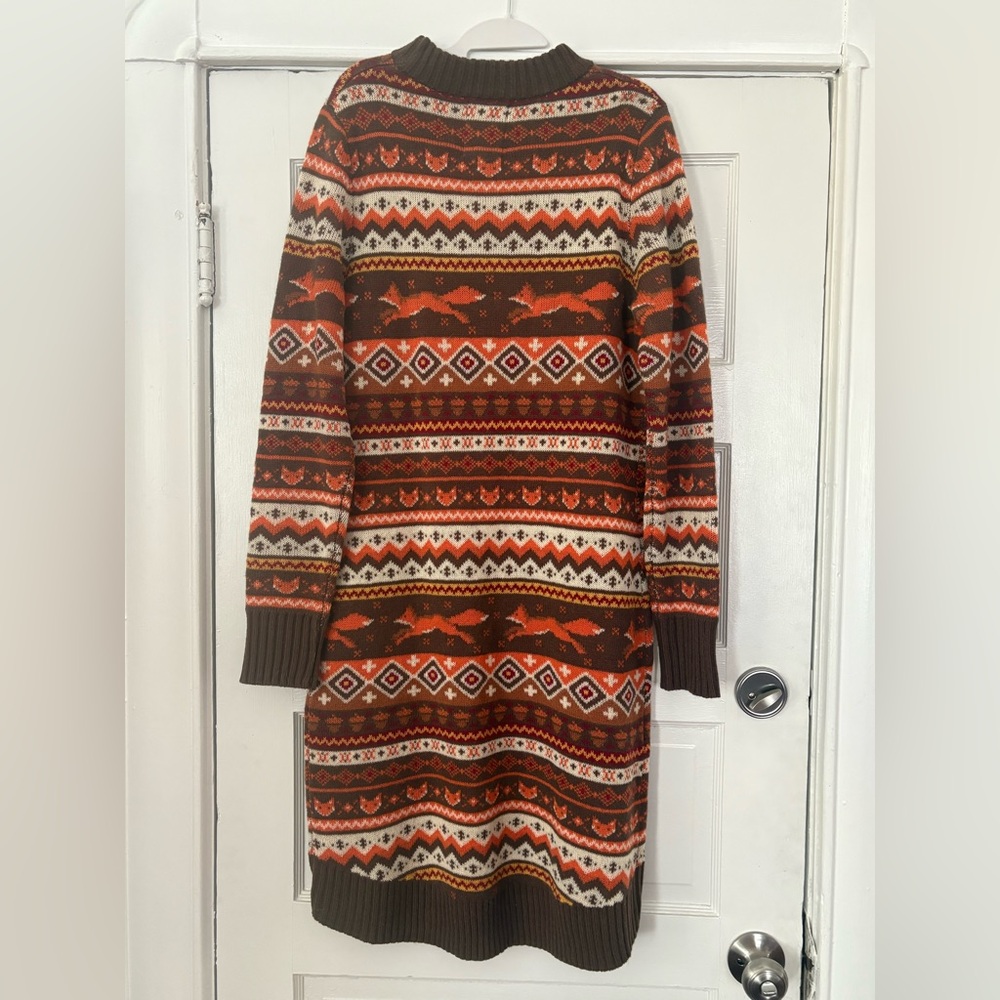 NWT Kiel James Patrick Cozy Cabin Fantastic Fox Dress L - Picture 2 of 7